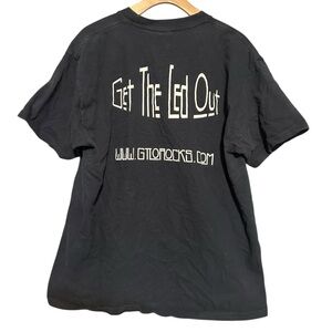 Get The Led Out Men’s Size L Black Signed Cover Got Zep Zeppelin Band T-Shirt